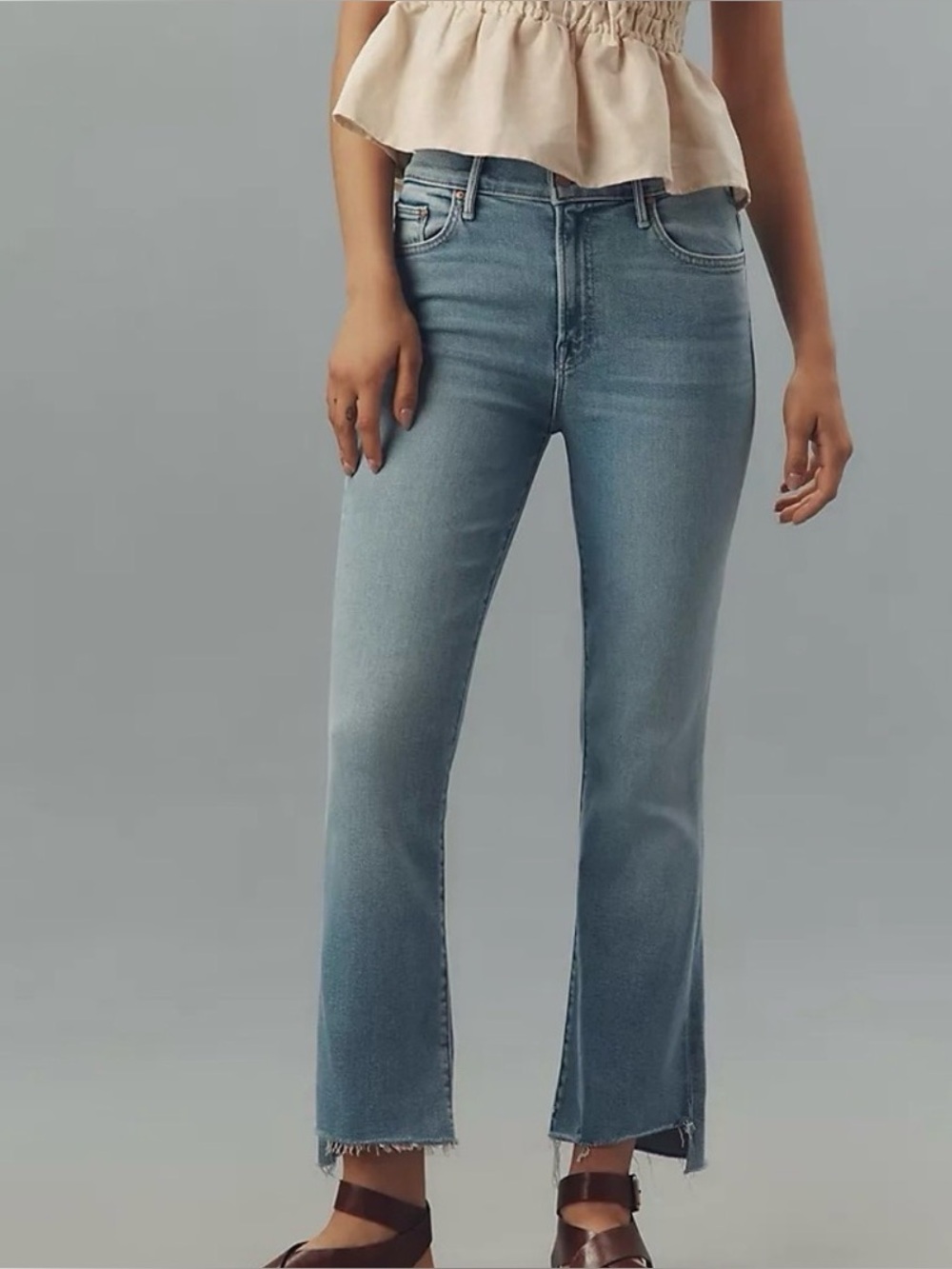 MOTHER The Insider Crop Step Fray Jeans